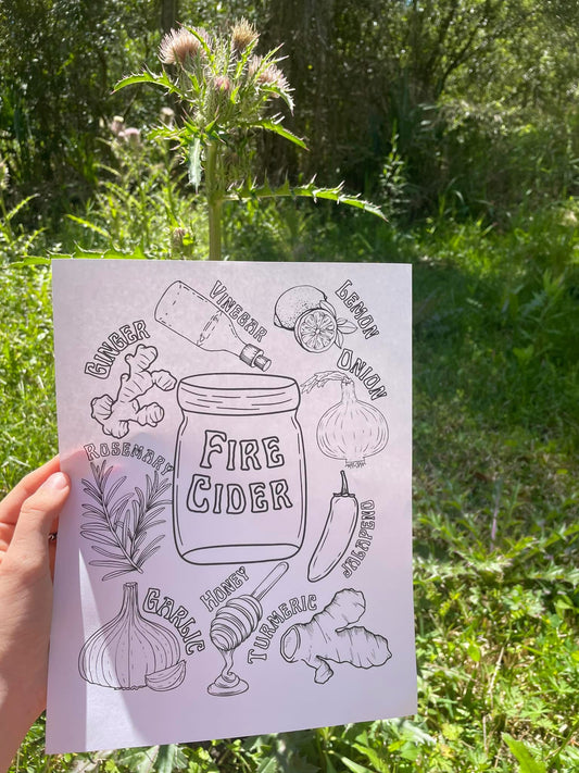Fire Cider Coloring Page