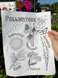 Load image into Gallery viewer, Pollinators Coloring Page