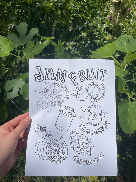Jam Fruit Coloring Page