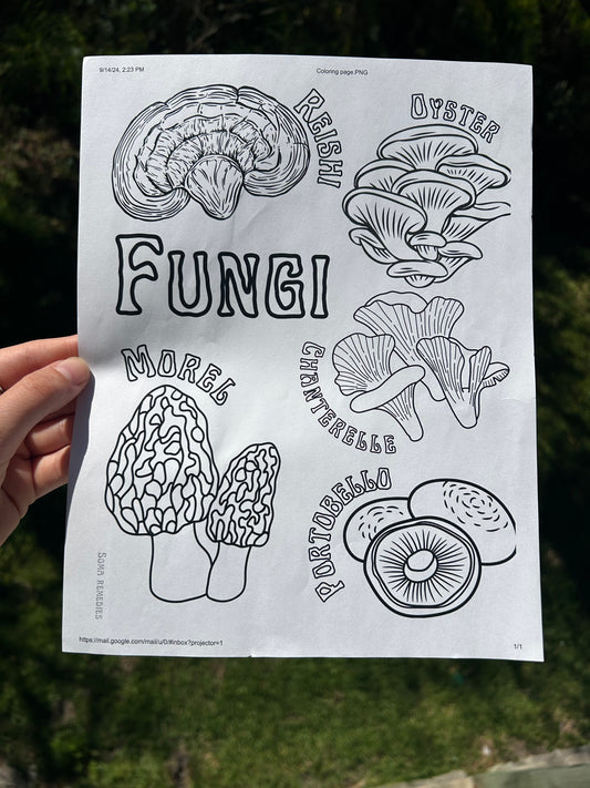 Fungi Coloring Page